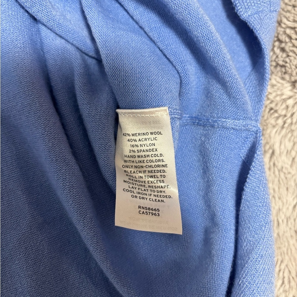 Oversized Blue Wool Sweater By Nordstrom Light Blue Size Small - Picture 5 of 5
